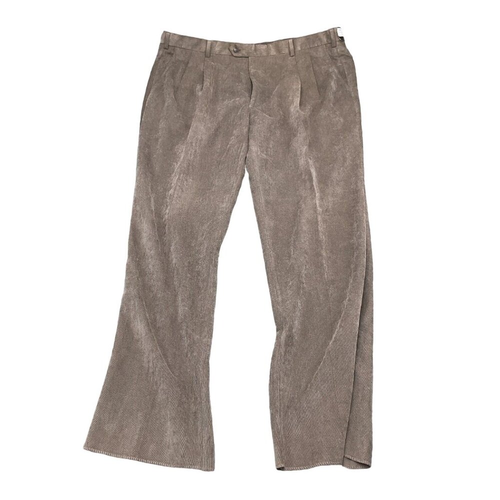 Jos A Bank Pants Men 42S Brown Corduroy Joseph Pleat Classic Unhemmed NWT